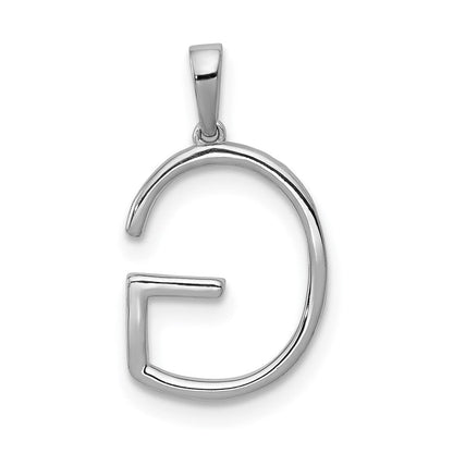 14K Weißgold Anhänger mit echtem Diamant-Buchstaben „G