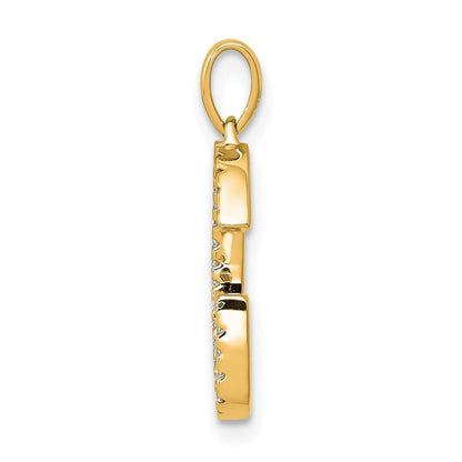 14K Gelbgold Diamant-Buchstabenanhänger "G