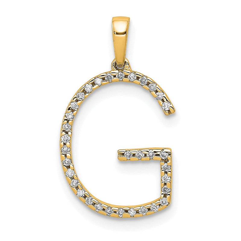 14K Gelbgold Diamant-Buchstabenanhänger "G