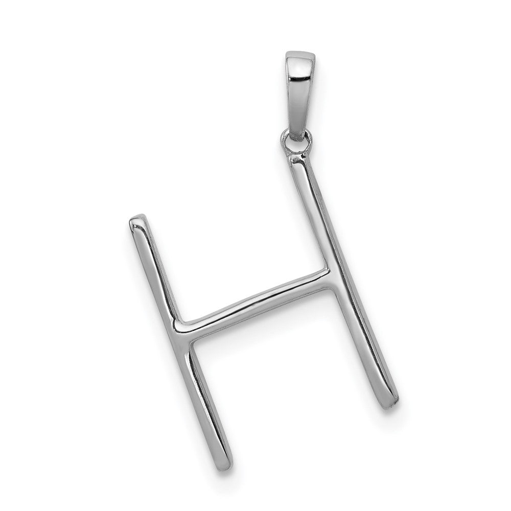 14K Weißgold Anhänger mit Initiale „H" aus echten Diamanten