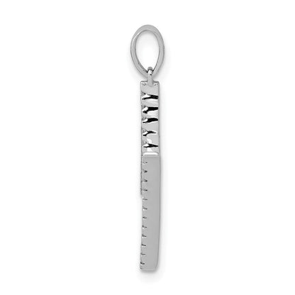 14K Weißgold Anhänger mit echtem Diamant-Buchstaben „M“