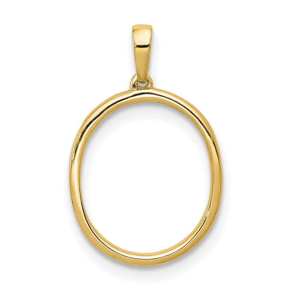14K Gelbgold Diamant-Buchstabenanhänger „O" (Initial)