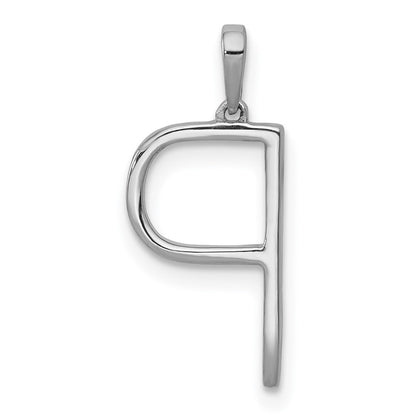 14K Weißgold Anhänger mit Echtem Diamant-Buchstaben „P