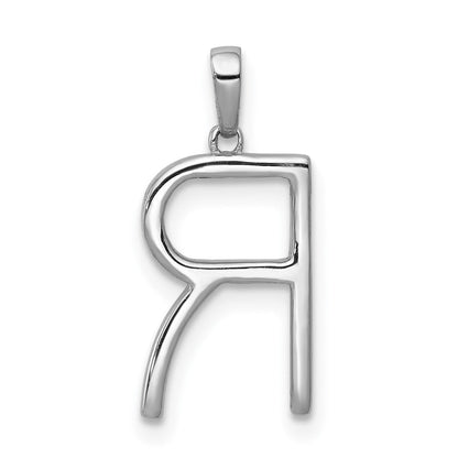 14K Weißgold Diamant-Buchstaben-Anhänger „R" (Initiale)