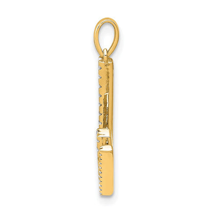 14K Gelbgold Diamant-Buchstabenanhänger „W" Initial