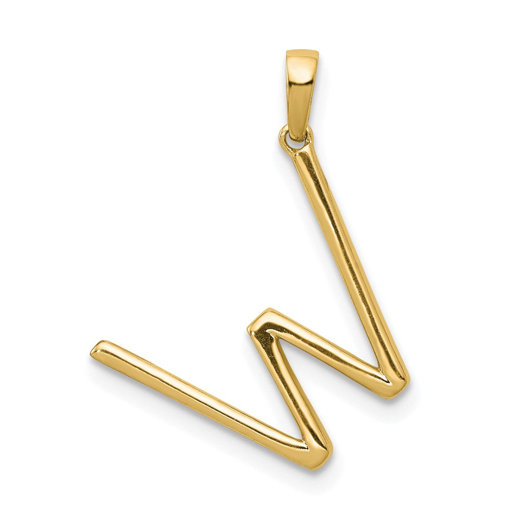 14K Gelbgold Diamant-Buchstabenanhänger „W" Initial