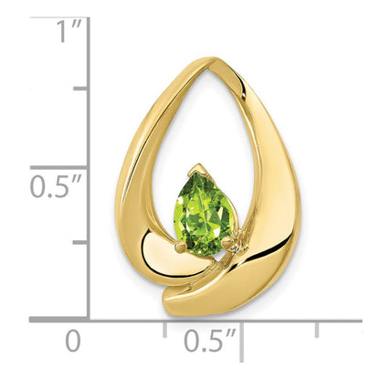 10K Gelbgold 7x5mm Tropfen Peridot Anhänger