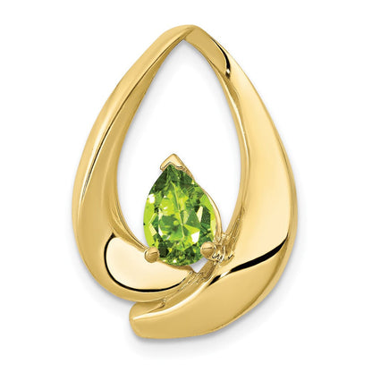 10K Gelbgold 7x5mm Tropfen Peridot Anhänger