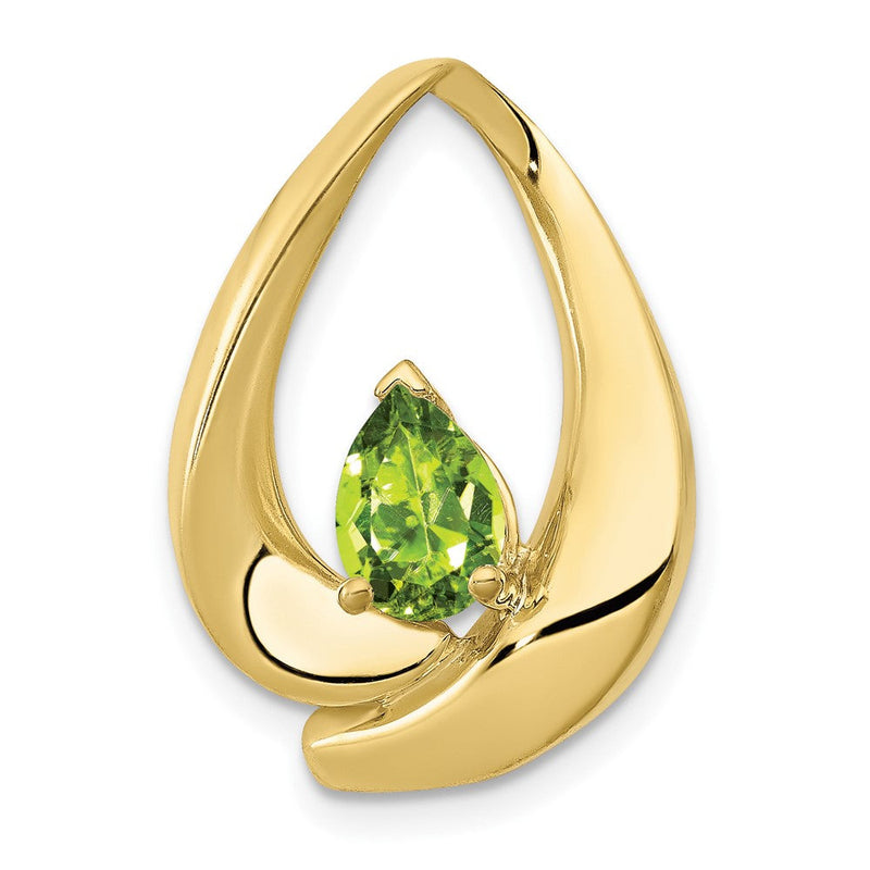 10K Gelbgold 7x5mm Tropfen Peridot Anhänger