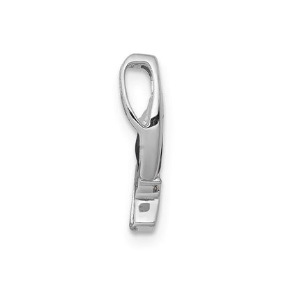 14K Weißgold Anhänger mit 0,01 ct. echtem Diamant und 0,33 ct. Saphir
