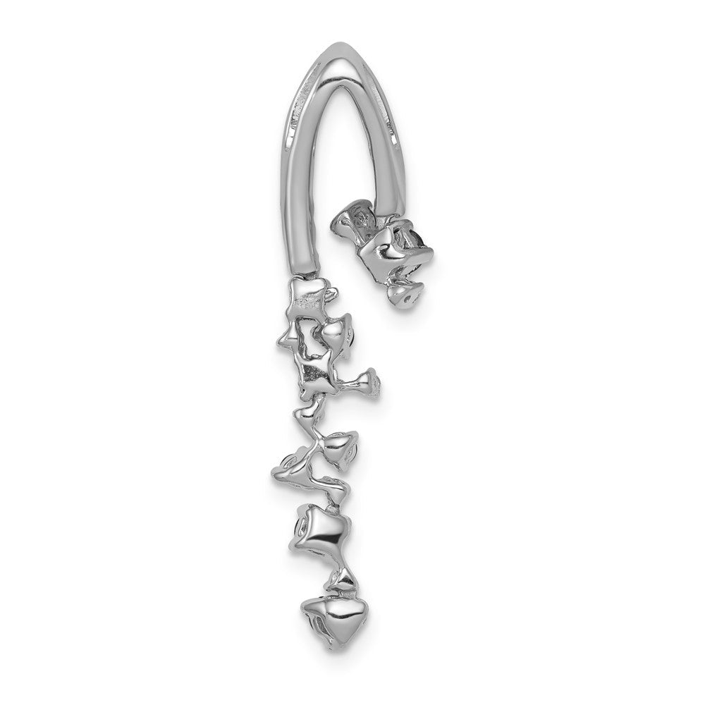 14K Weißgold Anhänger mit im Labor gezüchteten Diamanten VS/SI FGH und gezüchtetem Smaragd