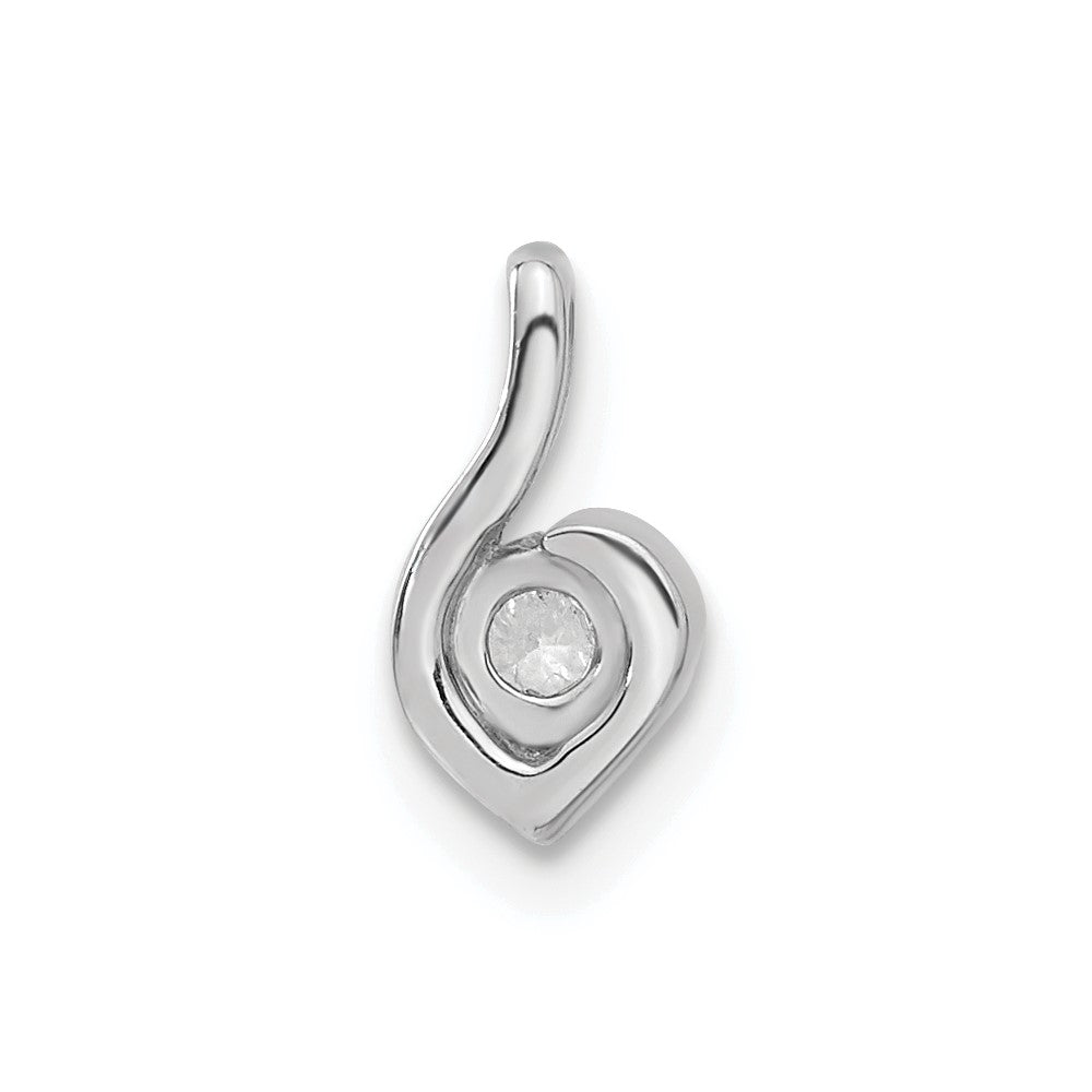 14 Karat Weißgold Anhänger mit 0,166 ct. im Labor gezüchteten Diamanten VS/SI+ G+