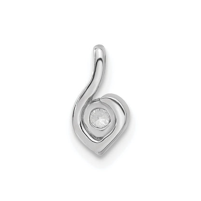 14 Karat Weißgold Anhänger mit 0,166 ct. im Labor gezüchteten Diamanten VS/SI+ G+