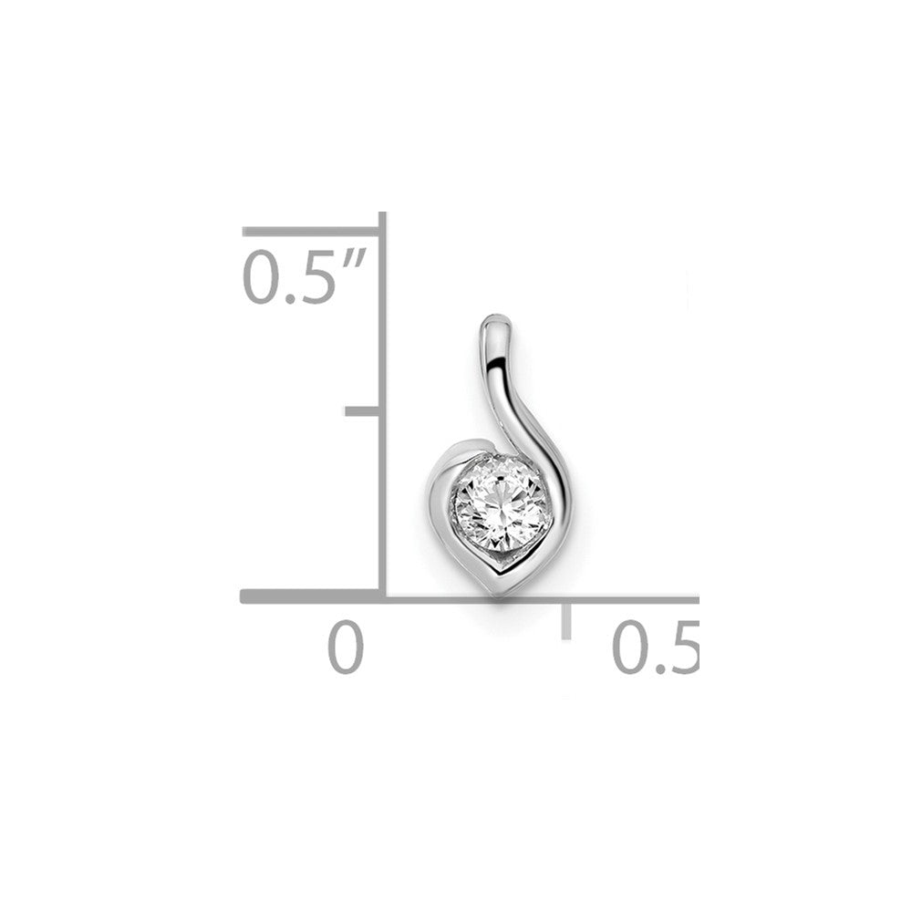 14 Karat Weißgold Anhänger mit 0,166 ct. im Labor gezüchteten Diamanten VS/SI+ G+