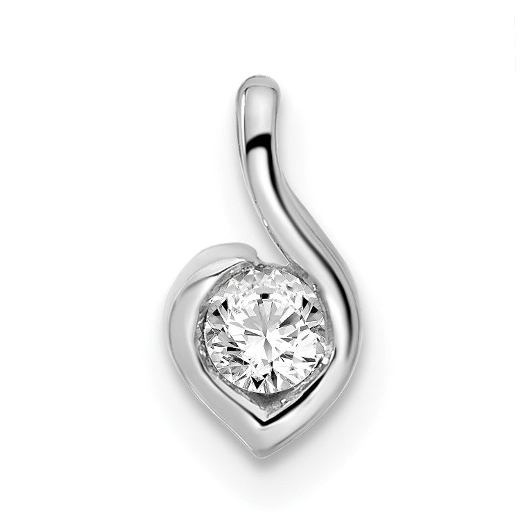 14 Karat Weißgold Anhänger mit 0,166 ct. im Labor gezüchteten Diamanten VS/SI+ G+