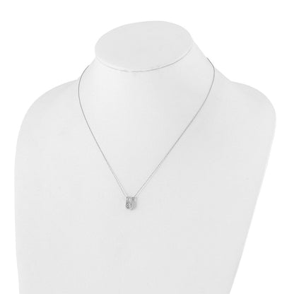 14K Weißgold 0,33 ct. Laborgezüchteter Diamant VS/SI+ G+ 18 Zoll U-Form-Anhänger-Halskette