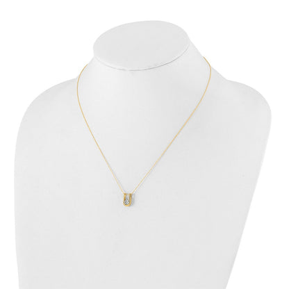 14K Gelbgold Halskette mit U-förmigem Anhänger mit 0,33 ct. Laborgezüchteten Diamanten, VS/SI+ G+, 45,7 cm (18 Zoll)