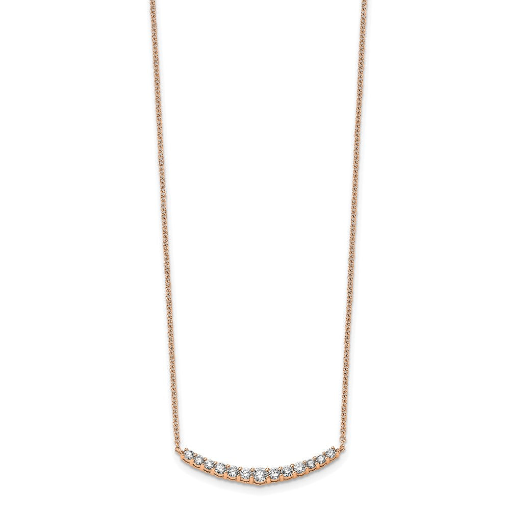 14K Roségold 1/2 Ct. Im Labor Gezüchtet Diamant Vs/si+ G+ 18 Zoll Mode Stab Halskette
