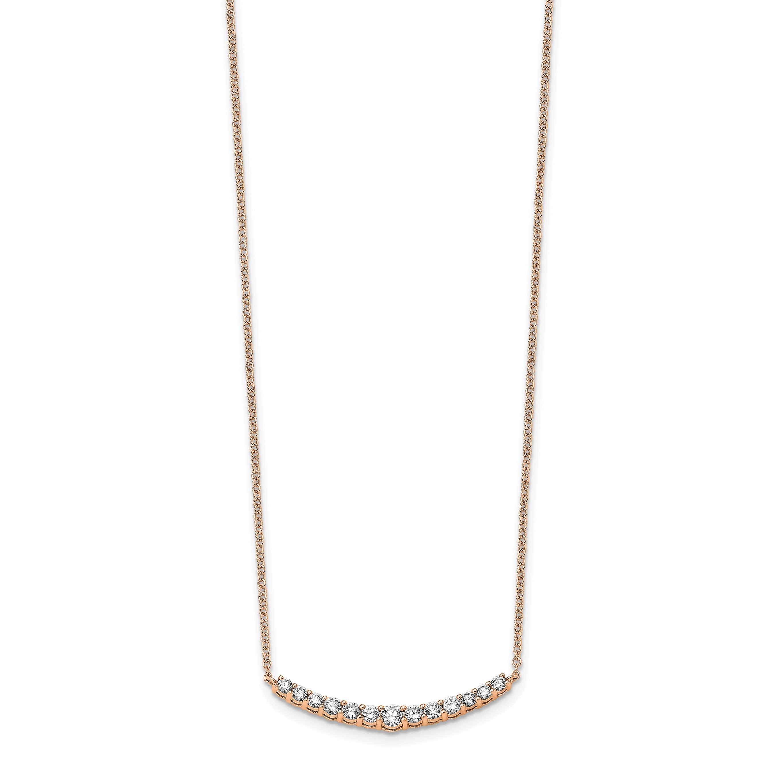 14K Roségold True Origin 1/2 Karat Im Labor Gezüchtet Diamant Vs+ F+ Complet 18 Zoll Mode Stab Halskette