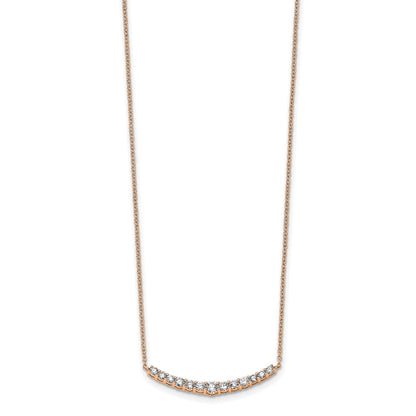 14K Roségold True Origin 1/2 Karat Im Labor Gezüchtet Diamant Vs+ F+ Complet 18 Zoll Mode Stab Halskette