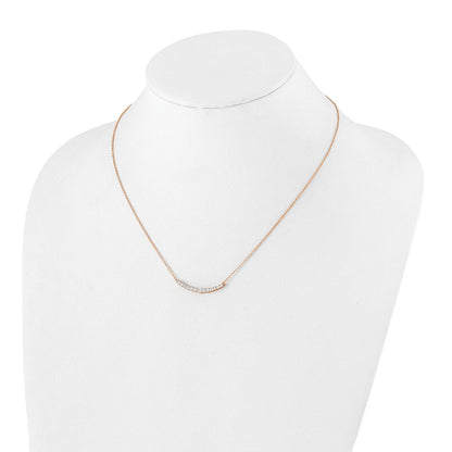 14K Roségold 1/2 Ct. Im Labor Gezüchtet Diamant Vs/si+ G+ 18 Zoll Mode Stab Halskette