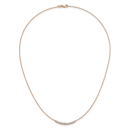 14K Roségold 1/2 Ct. Im Labor Gezüchtet Diamant Vs/si+ G+ 18 Zoll Mode Stab Halskette
