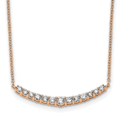 14K Roségold True Origin 1/2 Karat Im Labor Gezüchtet Diamant Vs+ F+ Complet 18 Zoll Mode Stab Halskette