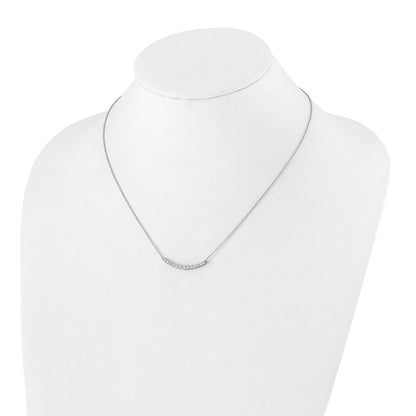 14K Weißgold 1/2 Ct. Im Labor Gezüchtet Diamant Vs/si+ G+ 18 Zoll Mode Stab Halskette