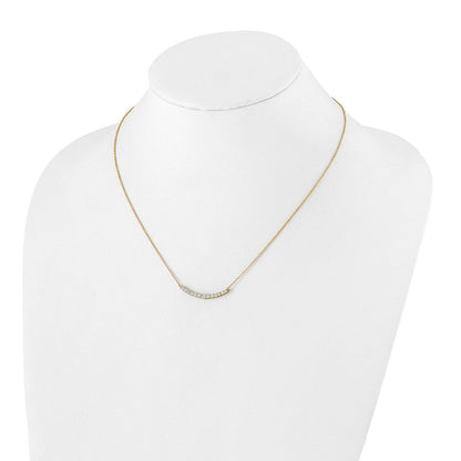 14K Gelbgold 1/2 Ct. Im Labor Gezüchtet Diamant Vs/si+ G+ 18 Zoll Mode Stab Halskette