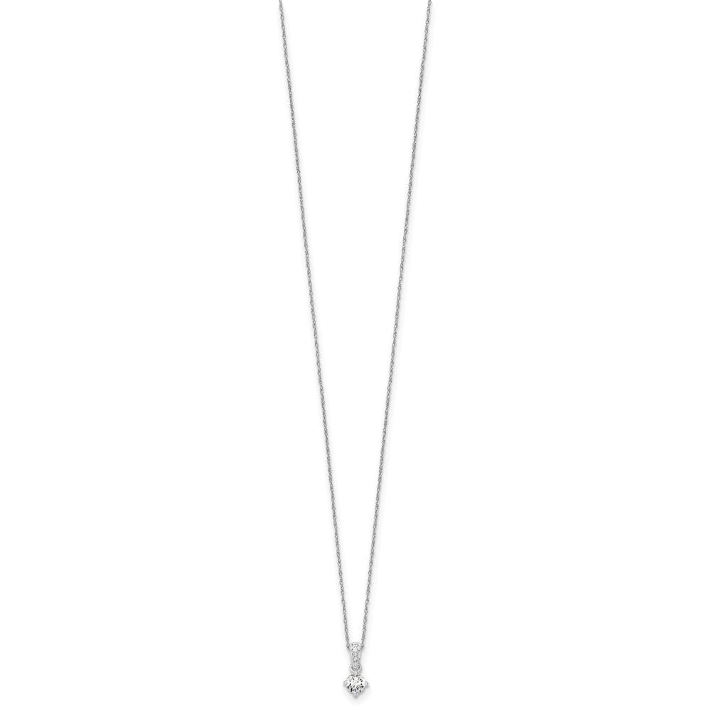 14K Weißgold Anhänger-Halskette mit 0,33 ct. im Labor gezüchtetem Diamant VS/SI+ G+, 45 cm (18 Zoll)
