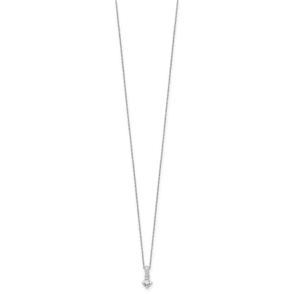 14K Weißgold Anhänger-Halskette mit 0,33 ct. im Labor gezüchtetem Diamant VS/SI+ G+, 45 cm (18 Zoll)