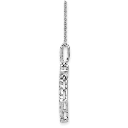 14K Weißgold True Origin 1/4 Karat Im Labor Gezüchtet Diamant Vs Def 18 Zoll Bloom Blumen Anhänger Halskette