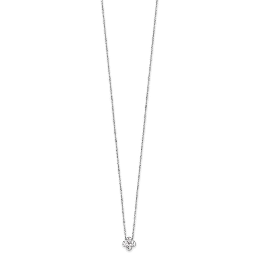 14K Weißgold True Origin 1/2 Karat Im Labor Gezüchtet Diamant Vs Def 18 Zoll Bloom Blumen Anhänger Halskette