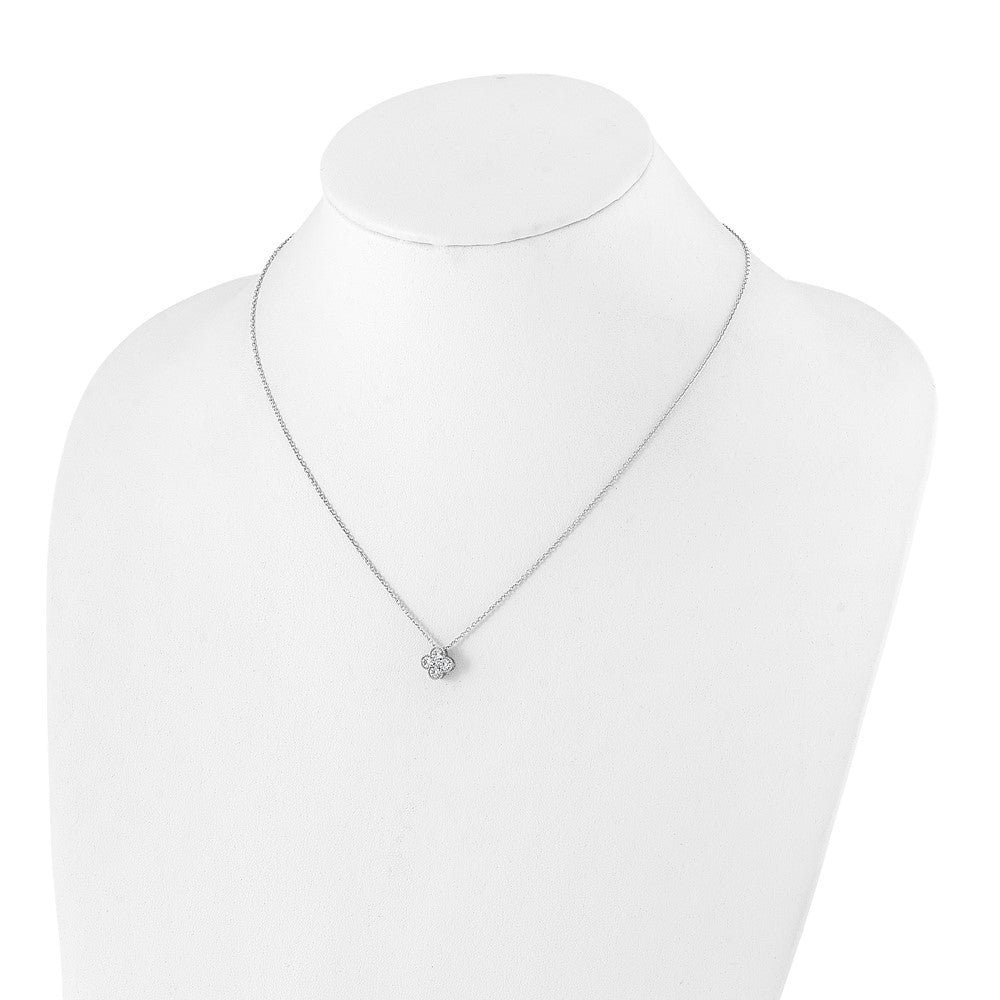 14K Weißgold True Origin 1/2 Karat Im Labor Gezüchtet Diamant Vs Def 18 Zoll Bloom Blumen Anhänger Halskette