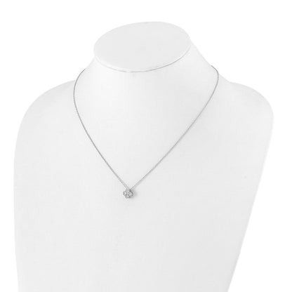 14K Weißgold True Origin 1/2 Karat Im Labor Gezüchtet Diamant Vs Def 18 Zoll Bloom Blumen Anhänger Halskette