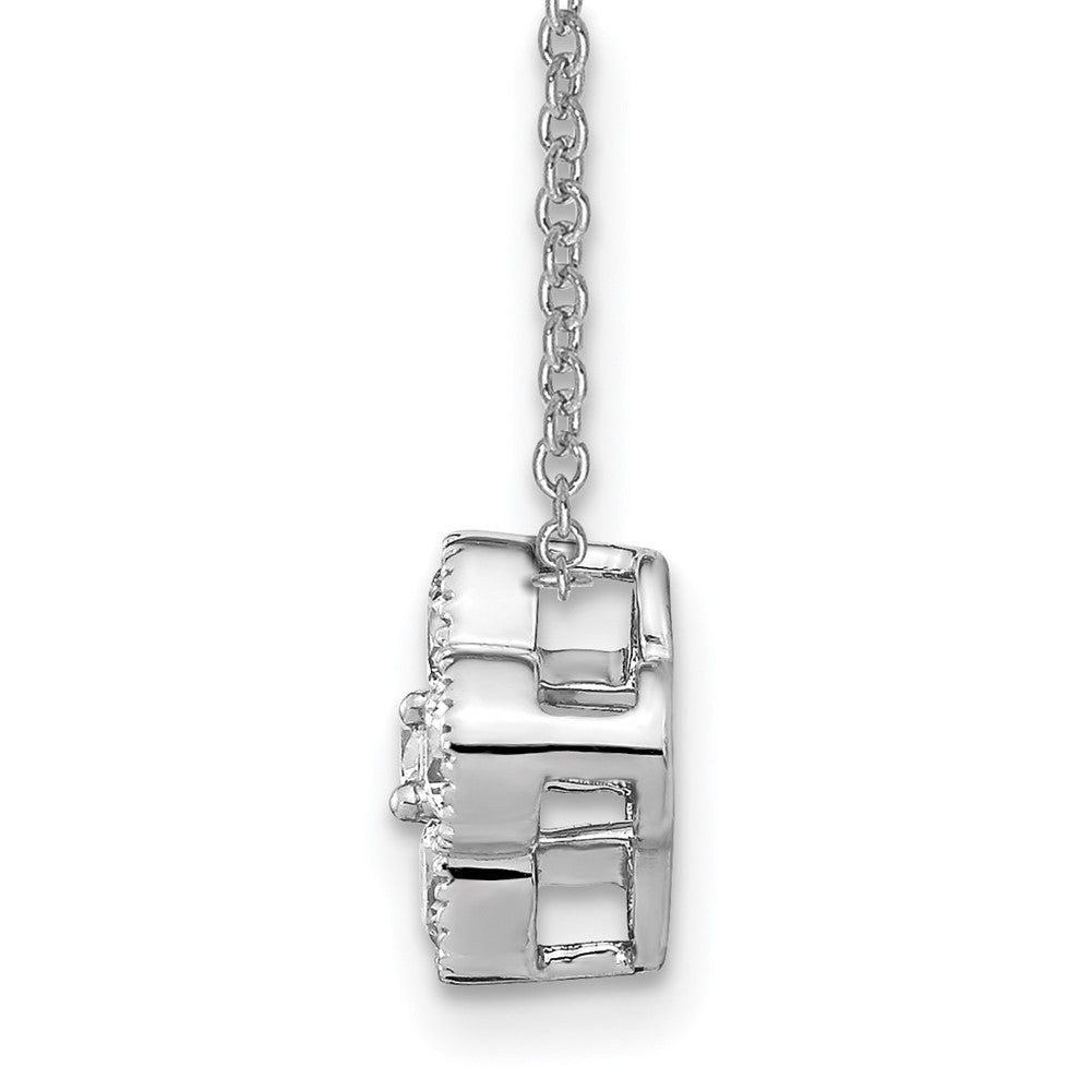 14K Weißgold True Origin 1/2 Karat Im Labor Gezüchtet Diamant Vs Def 18 Zoll Bloom Blumen Anhänger Halskette