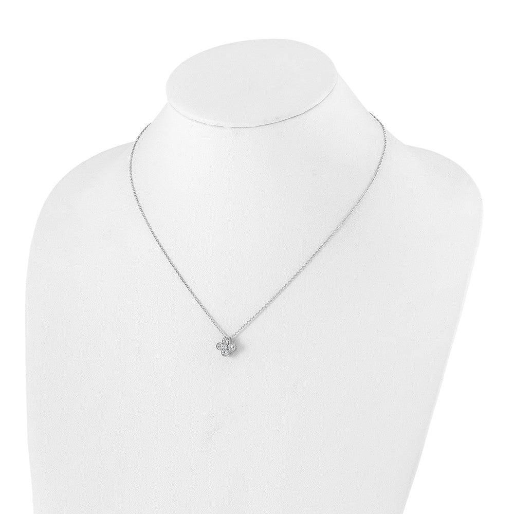 14K Weißgold True Origin 3/4 Karat Im Labor Gezüchtet Diamant Vs Def 18 Zoll Bloom Blumen Anhänger Halskette