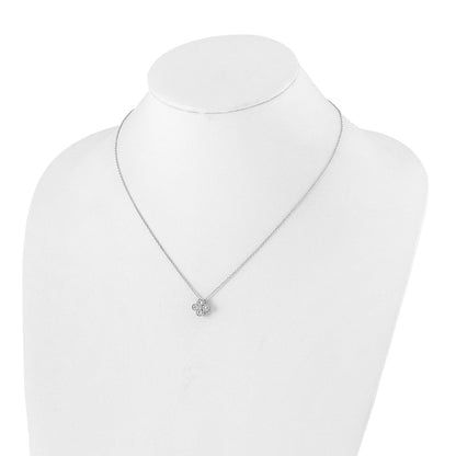 14K Weißgold True Origin 3/4 Karat Im Labor Gezüchtet Diamant Vs Def 18 Zoll Bloom Blumen Anhänger Halskette