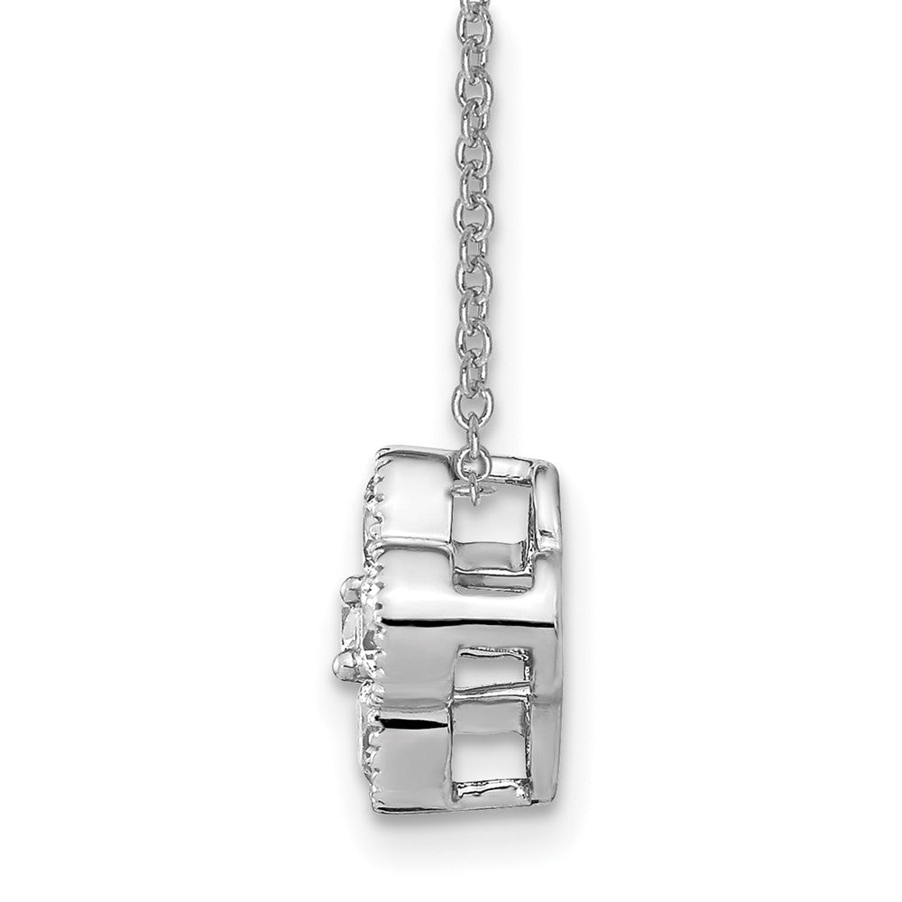 14K Weißgold True Origin 3/4 Karat Im Labor Gezüchtet Diamant Vs Def 18 Zoll Bloom Blumen Anhänger Halskette