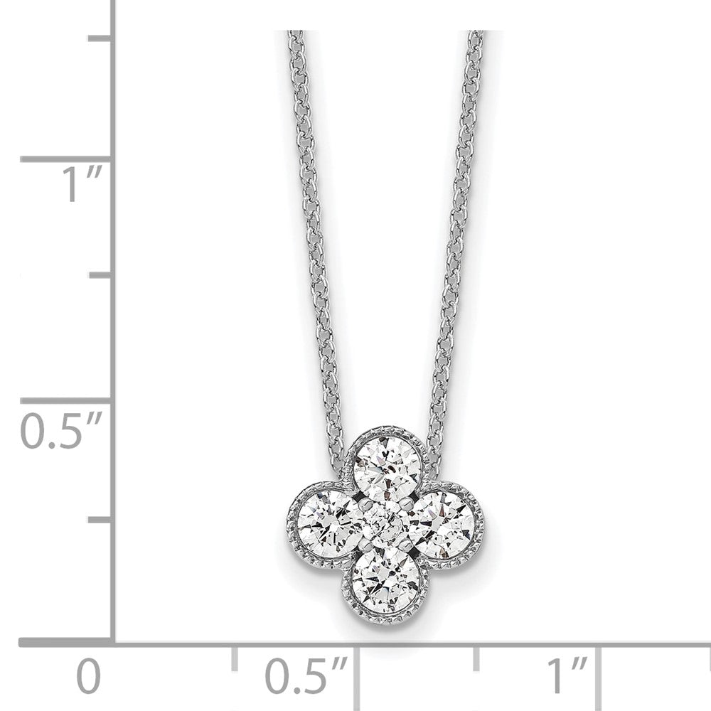 14K Weißgold True Origin 3/4 Karat Im Labor Gezüchtet Diamant Vs Def 18 Zoll Bloom Blumen Anhänger Halskette