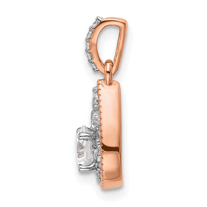 14K Roségold 0,5 ct. Labor gezüchteter Diamant VS/SI+ G+ Komplett-Tropfen-Anhänger zum Baumeln