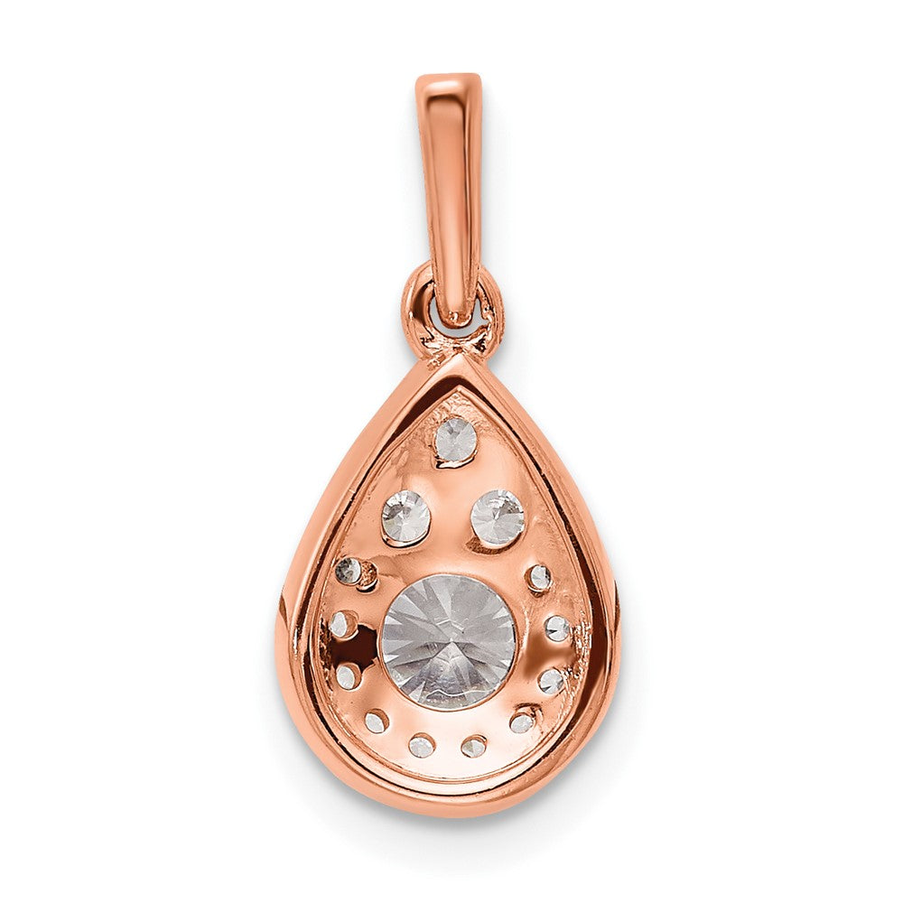 14K Roségold 0,5 ct. Labor gezüchteter Diamant VS/SI+ G+ Komplett-Tropfen-Anhänger zum Baumeln