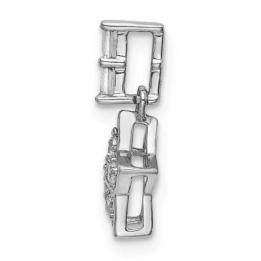 14K Weißgold Anhänger Stern mit echtem Diamant