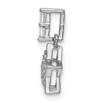 14K Weißgold Anhänger Stern mit echtem Diamant