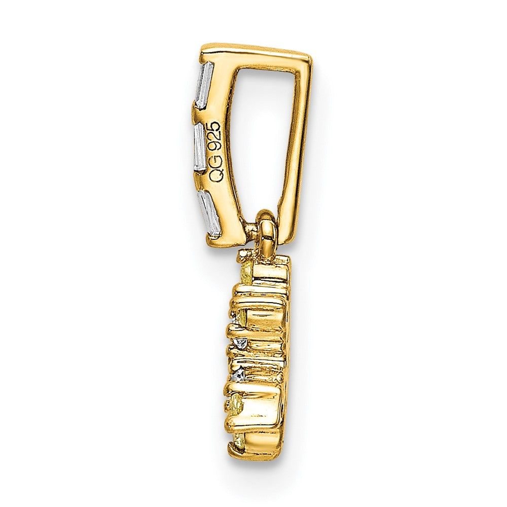 14K Gelbgold Stern-Anhänger mit echten Diamanten und gelben Saphiren