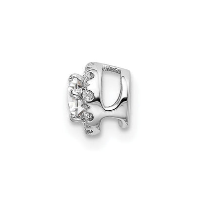 14K Weißgold 0,25 ct. Laborgezüchteter Diamant VS/SI+ G+ Runder Halo-Ketten-Gleitanhänger