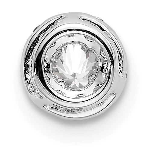 14K Weißgold 0,25 ct. Laborgezüchteter Diamant VS/SI+ G+ Runder Halo-Ketten-Gleitanhänger