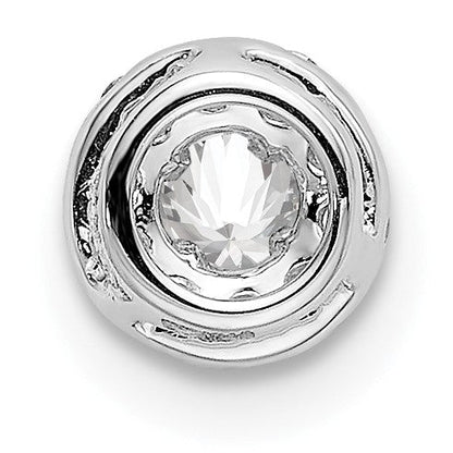 14K Weißgold 0,25 ct. Laborgezüchteter Diamant VS/SI+ G+ Runder Halo-Ketten-Gleitanhänger