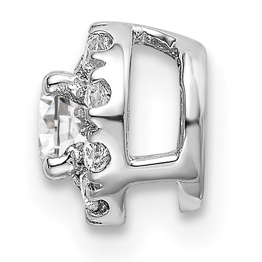 14K Weißgold 0,33 ct. Laborgezüchteter Diamant VS/SI+ G+ Runder Halo Ketten-Gleitanhänger