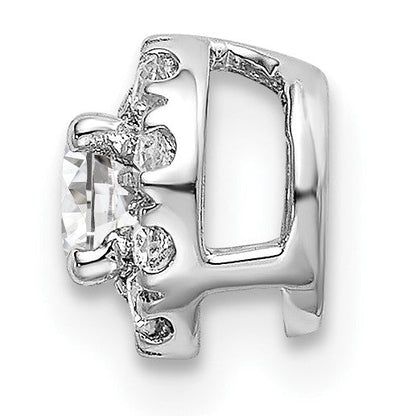 14K Weißgold 0,33 ct. Laborgezüchteter Diamant VS/SI+ G+ Runder Halo Ketten-Gleitanhänger